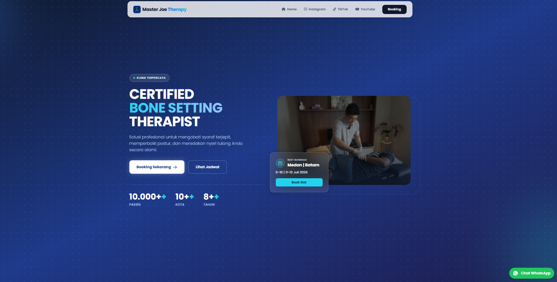 Master Joe Therapy website screenshot